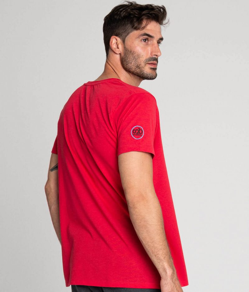Camiseta algodón antimosquitos hombre rojo 3