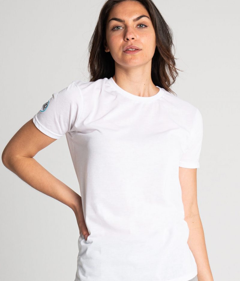 Camiseta algodón antimosquitos mujer blanco 1