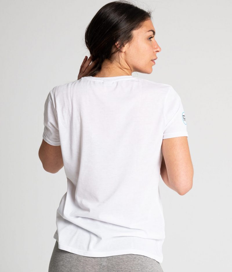 Camiseta algodón antimosquitos mujer blanco 4